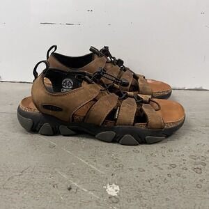 KEEN Men's Daytona II Sandal Size 10.5 Brown Leather Outdoor Sport Casual